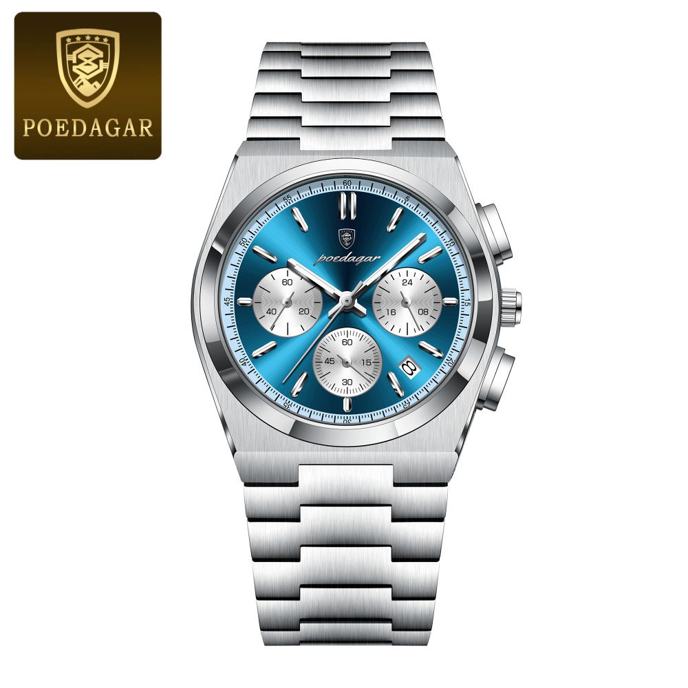 Reloj Poedagar Cronógrafo Negro